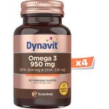 Eczacibasi Dynavit Omega 3 950 Mg Balik Yagi 30 Kapsul 4'Lu Paket
