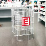 Eczane 40X40 Katlanır Tel Havuz Sepet Beyaz Teşhir