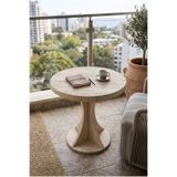 ED Efelez Design Balkon Kahve Masası , Çok Amaçlı Sehpa , Tulip Balkon Sehpası , Traverten Tabla