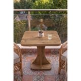 ED Efelez Design Balkon Kahve Masası , Çok Amaçlı Sehpa , Tulip Kare Balkon Sehpası , Atlantik Çam Tabla