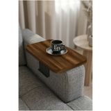 ED Efelez Design Yan Sehpa , Ayarlanabilir Koltuk Sehpası , Ponte Tepsi Sehpa , Siyah Metal - Barok Tabla