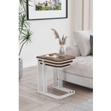 ED Efelez Design Zigon Sehpa , Lyon 3'lü C Zigon Sehpa Takımı , Beyaz Metal - Barok Tabla