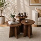 ED Efelez Design Zigon Sehpa , Mantar 3'lü Zigon Sehpa, Orta Sehpa Takımı, Yan Sehpa, Barok Tabla