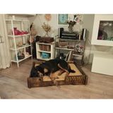Ed Pet Dizayn Bilbao Kedi Köpek Yatağı 70X100 Ceviz Renk.18 Mm Kontroplak Şık Tasarım