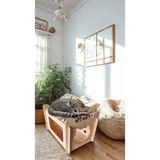Ed Pet Dizayn Ed Asia Kedi Evi 2 Katlı Ahşap Renk . Rahat ve Yıkanabilir Minderi Ile Beraber - Ahşap Rengi