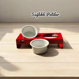 Ed Pet Dizayn Mama Ve Su Kabı Kırmızı. 1 Mm Galvaniz Saç , Bulaşık Makinasında Yıkanabilir.