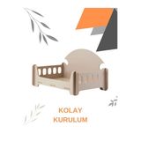 Ed Pet Dizayn Pd Taht Rahat Kedi Köpek Yatağı 30X50 Atlantik Çam Yıkanabilir Duck Kumaş Minderi Ile Beraber
