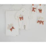 Eda Baby 7712 0-3 Ay Çiçekli Lüx 5'li Hastane Çıkış Seti