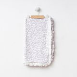 Eda Baby Leopar Desenli Fırfırlı %100 Pamuk 90X100 Battaniye - 90 x 100 cm - Lila