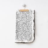 Eda Baby Leopar Desenli Fırfırlı %100 Pamuk 90X100 Battaniye - 90 x 100 cm - Siyah - Beyaz