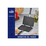 Eda Burak Eda Granit Döküm Grill Ocak Üstü El Tost Makinesi