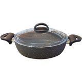 Eda Granit Karnıyarık Pilav Tenceresi 30 cm - 00-Siyah - Beyaz