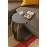 eda hacıoğlu edam bedding group Oval Antrasit Gri C Sehpa Modern,Dayanıklı Hareketli Tekerlekli Yan Sehpa (Salon, Ofis, Yatak Odası)