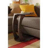 Eda Hacıoğlu Edam Bedding Group Oval C Sehpa Modern, Dayanıklı Hareketli Tekerlekli Yan Sehpa (Salon, Ofis, Yatak Odası) - Siyah Mermer