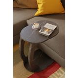 eda hacıoğlu edam bedding group Oval Siyah Mermer C Sehpa Modern,Tekerlekli Yan Sehpa (Salon, Ofis, Yatak Odası)