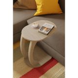 eda hacıoğlu edam bedding group Oval Traverten C Sehpa Modern,Tekerlekli Yan Sehpa (Salon, Ofis, Yatak Odası)