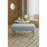 eda hacıoğlu edam bedding group Teddy Dikdörtgen Puf Bench Ahşap Retro Ayak Dekoratif Peluş Tabure