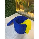 Eda Hacıoğlu Edam Bedding Group Teddy Kumaşlı Sandıklı Yuvarlak Puf - Lacivert