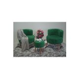 eda hacıoğlu edam bedding group Yeşil Çay Seti İkili Koltuk Berjer ve Puf Takımı (Salon, Balkon, Ofis) 3'Lü Takım