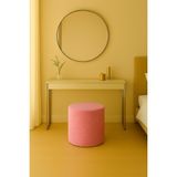 Eda Hacıoğlu Edam Bedding Group Yumuşak Teddy Peluş Kumaş Silindir Bench Puf – Oturma ve Dekoratif Koltuk - Pembe