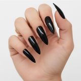 Eda Luxury Beauty 24'lü Siyah Takma Tırnak Seti Lüks Parlak Gotik Extra Uzun Sivri Uçlu Stiletto Yapıştırıcılı Fake Nails Set