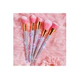 Eda Luxury Beauty 5'li Diamond Özel Kristal Taşlı Büyük Yüz Makyaj Fırçası Seti Süslü Profesyonel Makeup Brushes