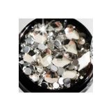 Eda Luxury Beauty Beyaz Lüks Kristal Taş Gem Karışık Aksesuar Parlak Dekor Art Tasarım Dekorasyon Nail Art Süsleme