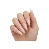 EDA LUXURY BEAUTY Doğal Nude Pembe Şeffaf Takma Tırnak Lüks Parlak Extra Uzun Natürel Sivri Uçlu Stiletto Nail Set