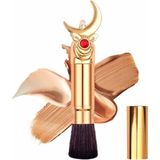 Eda Luxury Beauty Profesyonel Kabuki Fondöten Makyaj Fırçası Kapaklı Düz Kapatıcı Yumuşak Blender Makeup Brush