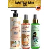 Eda Taşpınar İpeksi Vücut Bakım Seti No:1 - Vanilya Body Mist & Vanilya Vücut Sütü & Merve Çolak Dereli B.m.
