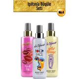 Eda Taşpınar Işıltınla Büyüle Seti no.4 200 ml French Kiss & Wild Things & Poker Face Simli Body Mist Kadın