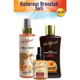 Eda Taşpınar Kusursuz Bronzluk Seti No:12 Yoğun Bronzlaştırıcı Spf0 & Vanilla Body Mist & Vanilla Saç Parfümü