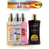 Eda Taşpınar Kusursuz Bronzluk Seti No:13 Yoğun Bronzlaştırıcı Spf0 & Simli Body Mist 3'lü Set