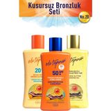 Eda Taşpınar Kusursuz Bronzluk Seti No:20 Yoğun Işıltılı Spf0 & Beyaz Ten SPF20 & Bronzlaştırıcı Koruyucu SPF50