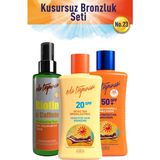 Eda Taşpınar Kusursuz Bronzluk Seti No:23 Beyaz Ten SPF20 & Bronzlaştırıcı Koruyucu SPF50 & Biotin Saç Spreyi