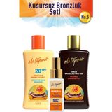 Eda Taşpınar Kusursuz Bronzluk Seti No:5 Yoğun Bronzlaştırıcı Spf0 & Beyaz Ten SPF20 & Yüz Koruyucu SPF50