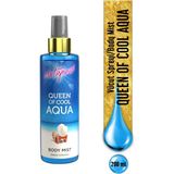Eda Taşpınar QueenOf Cool Aqua Body Mist Vücut Spreyi, Mykonos’un Mistik Kokusu, Fresh Okyanus, 200 ml