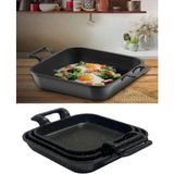 Eda Yumurta Sahanı Takımı 18-20-22 cm Gri Alüminyum Malzeme Yapışmaz Özellikli 3 Parça