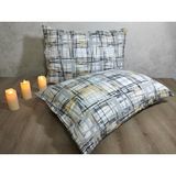 Edalı 2 Adet %100 Pamuklu Poplin Yastık Kılıfı - 50 x 70 - Gri - Siyah