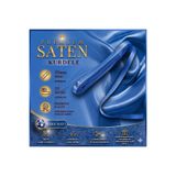 edalle Saks Mavi Saten Kurdele 1 Cm 10 Metre, Özel Gün Hediye Süsleme Kurdelesi