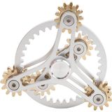 EDC & Yeni Nesil Stres Çarkı – 9 Dişli Metal Gear Linkage Fidget Spinner | Hassas Mekanik Gyro, CNC
