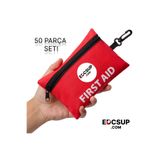 EDCSUP Portatif Su Geçirmez 50 Parça İlk Yardım Seti - Günlük Kullanım, Outdoor, Seyahat, Araç, Ev ve Evcil Hayvan