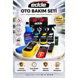 Edde 9’Lu Oto Bakım Seti Cam Temizleyici Hızlı Cila Lastik Parlatıcı Torpido Bakım Seti