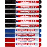 Edding 10 Adet Kırmızı Siyah Mavi Beyaz Tahta Kalemi