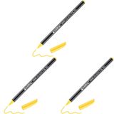 Edding 1200 ince uçlu keçeli kalem - sarı - 1 kalem - yuvarlak uçlu 1 mm 3lü paket