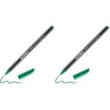 Edding 1200 ince uçlu keçeli kalem - yeşil - 1 kalem - yuvarlak uçlu 1 mm (2 paketi)