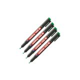 Edding 142M Asetat Kalemi, Yeşil, 4'lü Paket