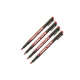 Edding 143b Asetat Kalemi Kırmızı 4'lü Paket