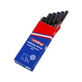Edding 147 S Çok Amaçlı Asetat Kalemi - Permanent Kalem Silgili 0.3mm Mavi (10 Lu Paket)