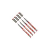 Edding 151F Asetat Kalemi, Kırmızı, 4'lü Paket
